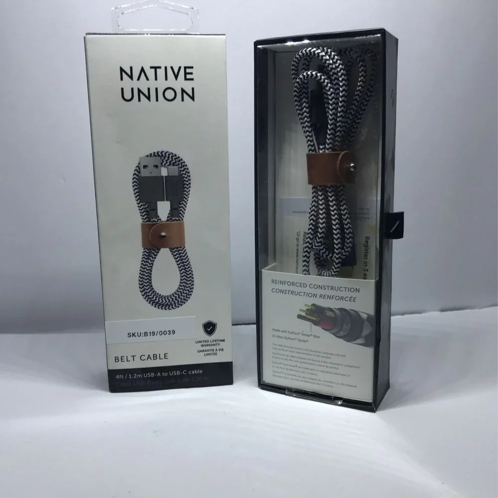 Native Union - 4' USB Type C-to-USB Type A Cable - Zebra